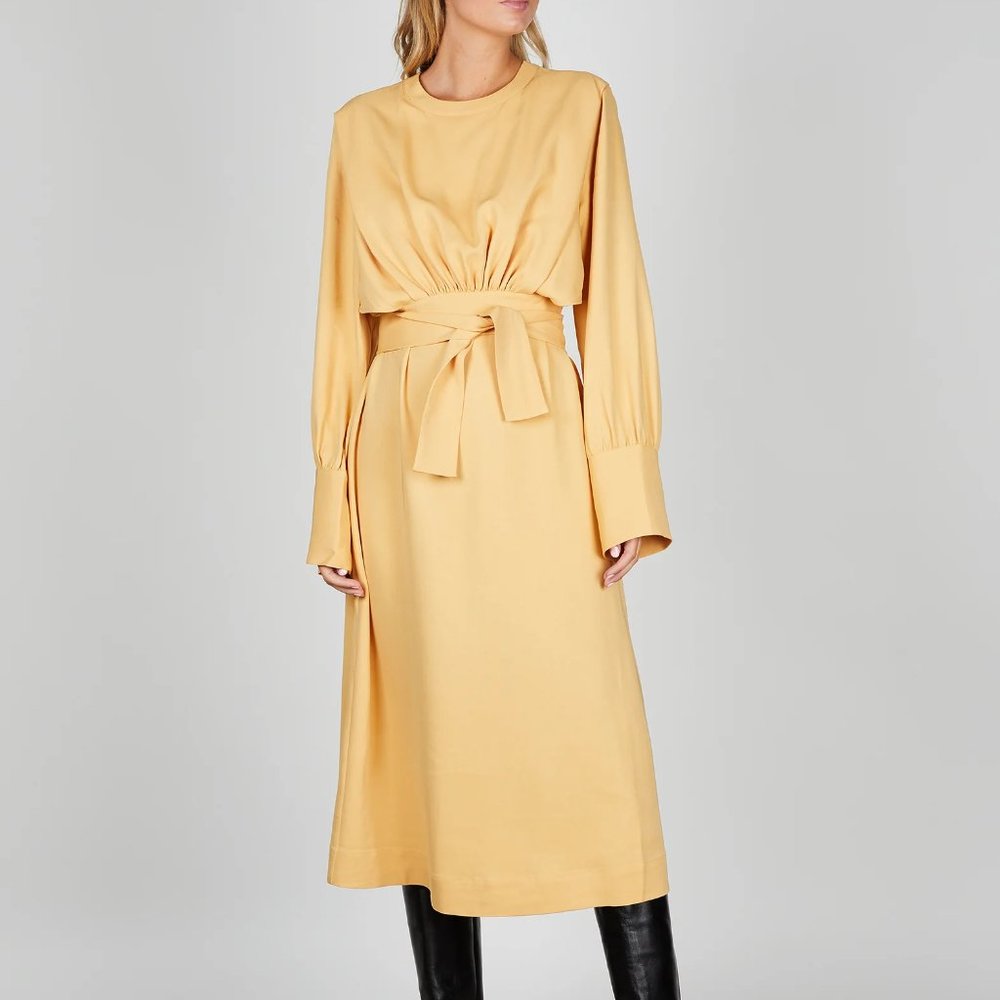 Rodebjer Tolalos Dress in Yellow Chalk -- Size Small